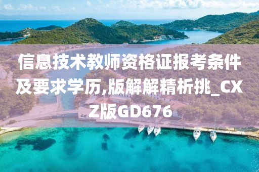 信息技术教师资格证报考条件及要求学历,版解解精析挑_CXZ版GD676