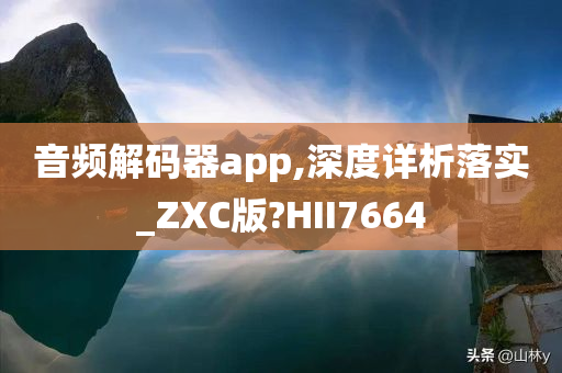 音频解码器app,深度详析落实_ZXC版?HII7664