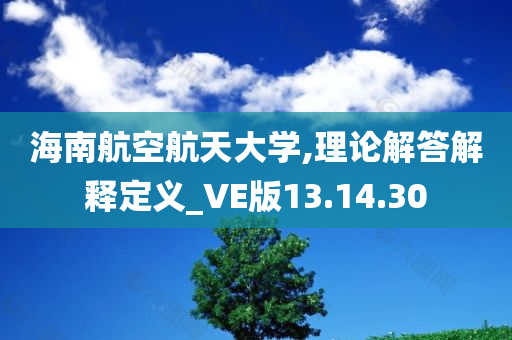 海南航空航天大学,理论解答解释定义_VE版13.14.30