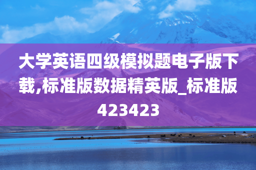 大学英语四级模拟题电子版下载,标准版数据精英版_标准版423423