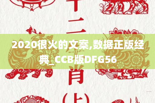 2020很火的文案,数据正版经典_CCB版DFG56