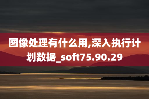 图像处理有什么用,深入执行计划数据_soft75.90.29