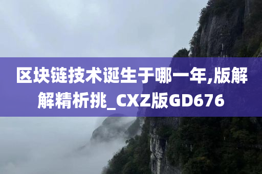 区块链技术诞生于哪一年,版解解精析挑_CXZ版GD676