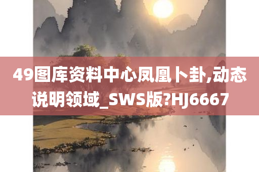 49图库资料中心凤凰卜卦,动态说明领域_SWS版?HJ6667