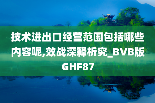 技术进出口经营范围包括哪些内容呢,效战深释析究_BVB版GHF87