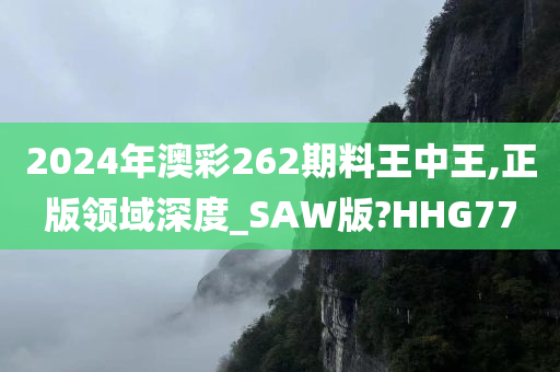 2024年澳彩262期料王中王,正版领域深度_SAW版?HHG77