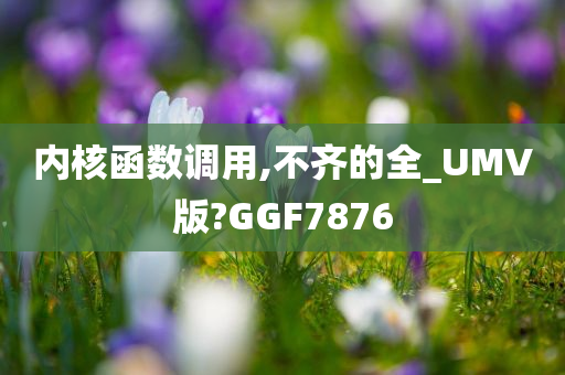 内核函数调用,不齐的全_UMV版?GGF7876