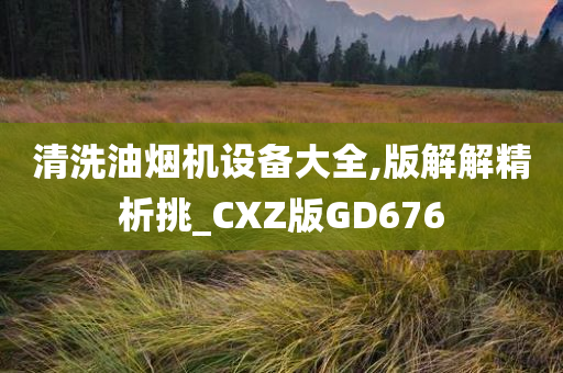 清洗油烟机设备大全,版解解精析挑_CXZ版GD676