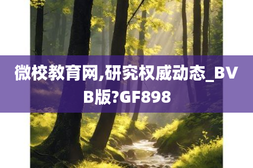 微校教育网,研究权威动态_BVB版?GF898