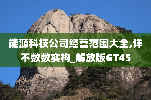 能源科技公司经营范围大全,详不数数实构_解放版GT45