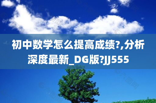 初中数学怎么提高成绩?,分析深度最新_DG版?JJ555