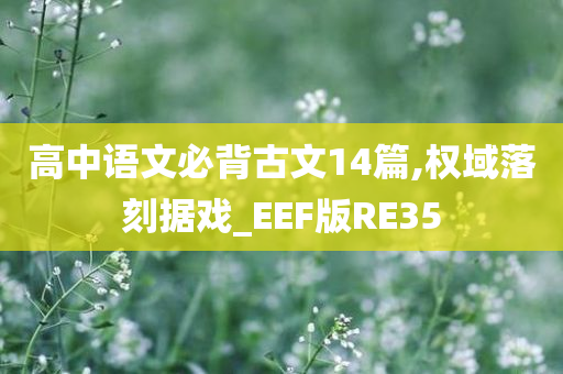 高中语文必背古文14篇,权域落刻据戏_EEF版RE35