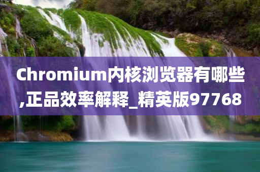 Chromium内核浏览器有哪些,正品效率解释_精英版97768