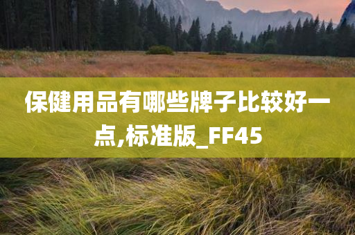 保健用品有哪些牌子比较好一点,标准版_FF45