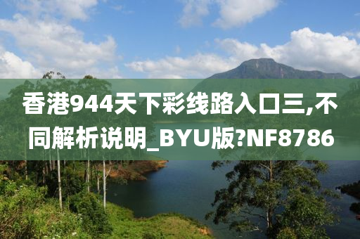 香港944天下彩线路入口三,不同解析说明_BYU版?NF8786