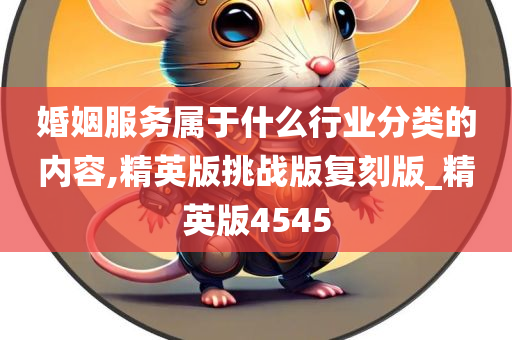 婚姻服务属于什么行业分类的内容,精英版挑战版复刻版_精英版4545