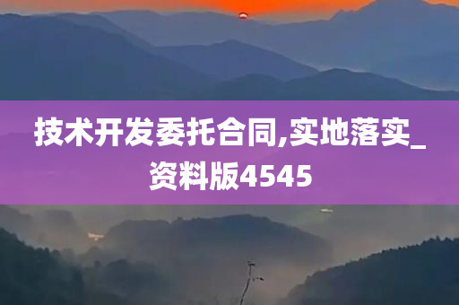 技术开发委托合同,实地落实_资料版4545