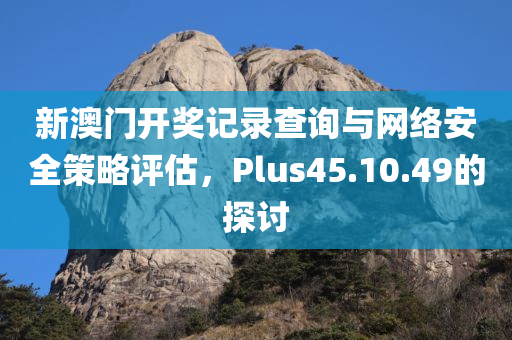 新澳门开奖记录查询与网络安全策略评估，Plus45.10.49的探讨