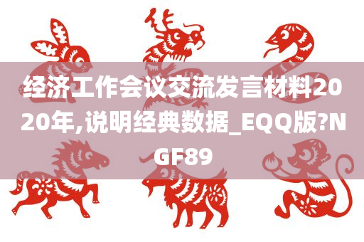 经济工作会议交流发言材料2020年,说明经典数据_EQQ版?NGF89