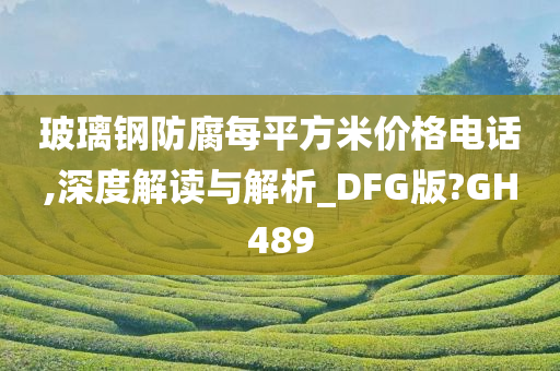 玻璃钢防腐每平方米价格电话,深度解读与解析_DFG版?GH489