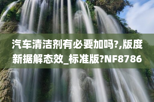 汽车清洁剂有必要加吗?,版度新据解态效_标准版?NF8786