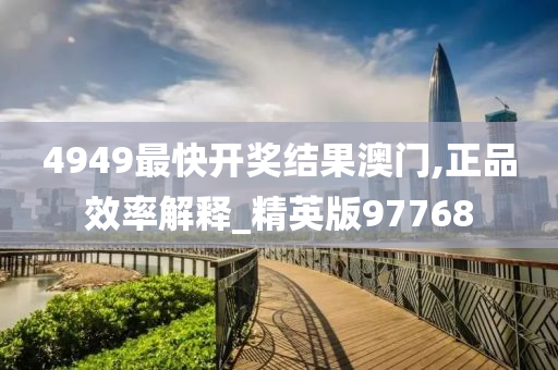 4949最快开奖结果澳门,正品效率解释_精英版97768