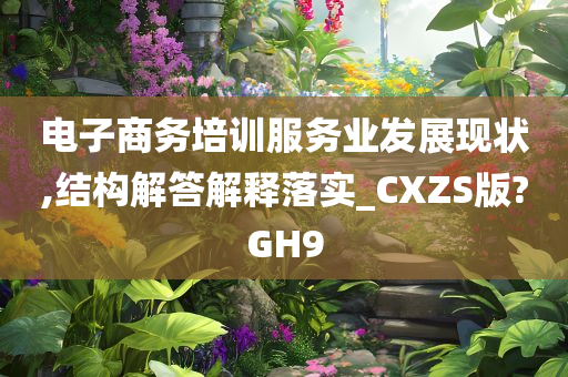 电子商务培训服务业发展现状,结构解答解释落实_CXZS版?GH9