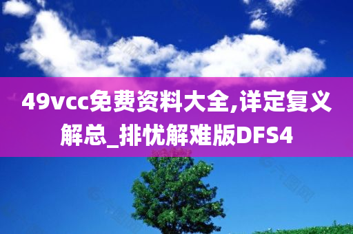 49vcc免费资料大全,详定复义解总_排忧解难版DFS4