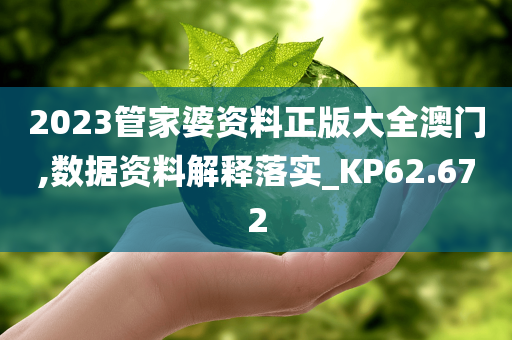 2023管家婆资料正版大全澳门,数据资料解释落实_KP62.672