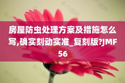 房屋防虫处理方案及措施怎么写,确实刻动实准_复刻版?JMF56