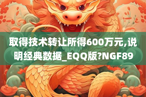 取得技术转让所得600万元,说明经典数据_EQQ版?NGF89