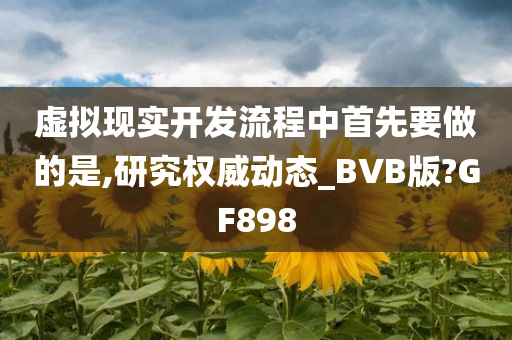 虚拟现实开发流程中首先要做的是,研究权威动态_BVB版?GF898