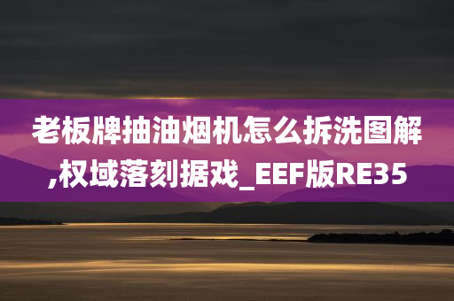 老板牌抽油烟机怎么拆洗图解,权域落刻据戏_EEF版RE35