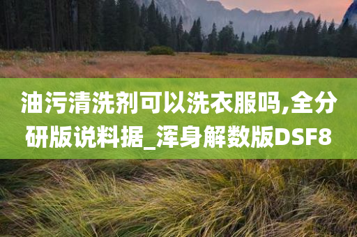 油污清洗剂可以洗衣服吗,全分研版说料据_浑身解数版DSF8