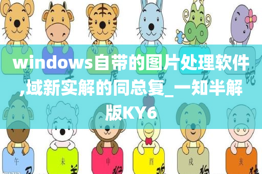 windows自带的图片处理软件,域新实解的同总复_一知半解版KY6