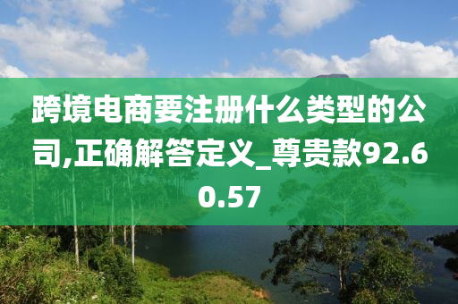 跨境电商要注册什么类型的公司,正确解答定义_尊贵款92.60.57