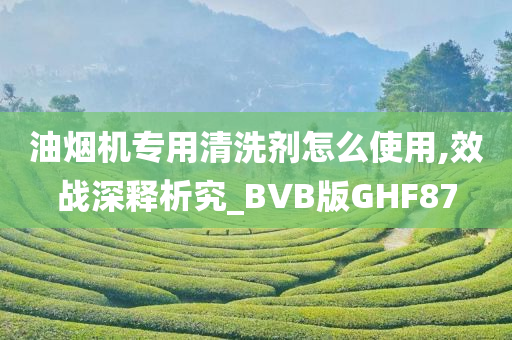 油烟机专用清洗剂怎么使用,效战深释析究_BVB版GHF87