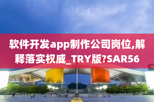 软件开发app制作公司岗位,解释落实权威_TRY版?SAR56