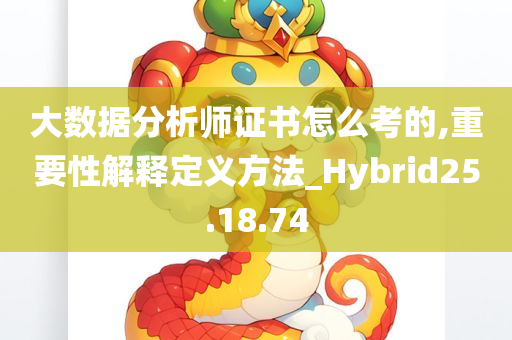 大数据分析师证书怎么考的,重要性解释定义方法_Hybrid25.18.74