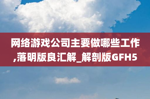 网络游戏公司主要做哪些工作,落明版良汇解_解剖版GFH5