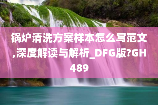 锅炉清洗方案样本怎么写范文,深度解读与解析_DFG版?GH489