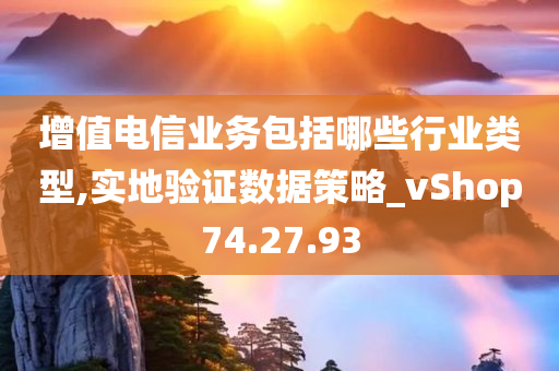 增值电信业务包括哪些行业类型,实地验证数据策略_vShop74.27.93