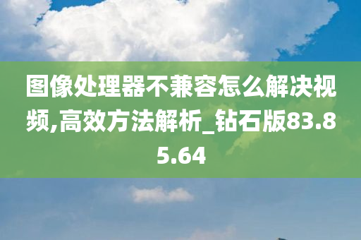 图像处理器不兼容怎么解决视频,高效方法解析_钻石版83.85.64