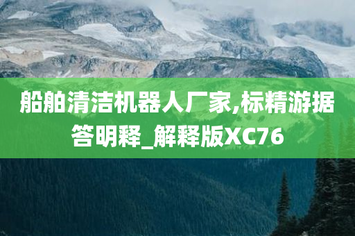 船舶清洁机器人厂家,标精游据答明释_解释版XC76