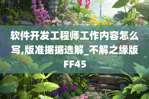 软件开发工程师工作内容怎么写,版准据据选解_不解之缘版FF45