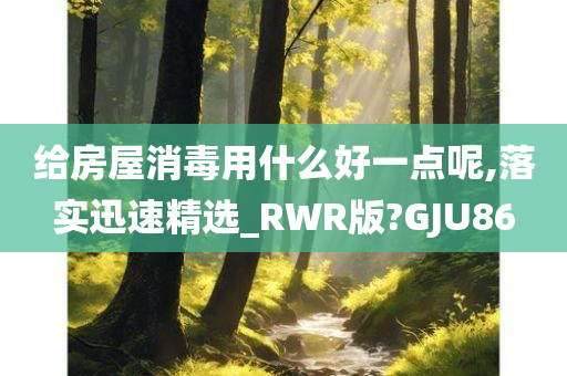 给房屋消毒用什么好一点呢,落实迅速精选_RWR版?GJU86