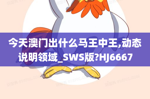 今天澳门出什么马王中王,动态说明领域_SWS版?HJ6667