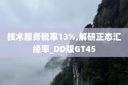 技术服务税率13%,解研正态汇经率_DD版GT45