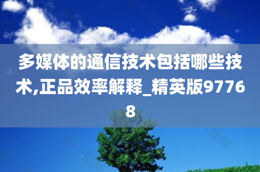 多媒体的通信技术包括哪些技术,正品效率解释_精英版97768