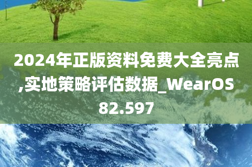 2024年正版资料免费大全亮点,实地策略评估数据_WearOS82.597